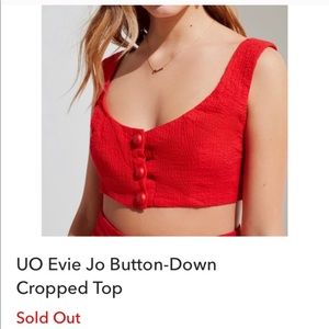 NWT Urban Outfitters red crop top